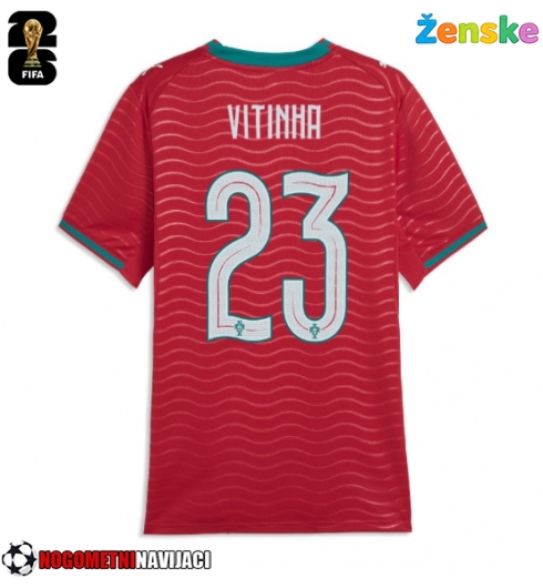 Ženske Nogometnih dresov Portugalska Vitinha #23 Domači SP 2026 Kratki rokavi Ženske Nogometnih dresov Portugalska Vitinha #23 Domači SP 2026 Kratki rokavi